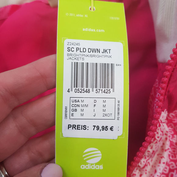 Adidas Neo Womens Plaid Duck Down Puffer Jacket Medium Pink Check Funky BNWT - Picture 10 of 15